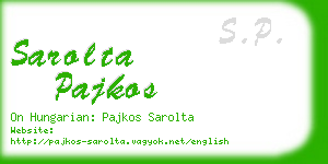 sarolta pajkos business card